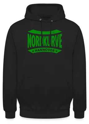 Produktbild von Spreadshirt Nordkurve Hannover Fußball Fan Uni Hoodie, M, Schwarz