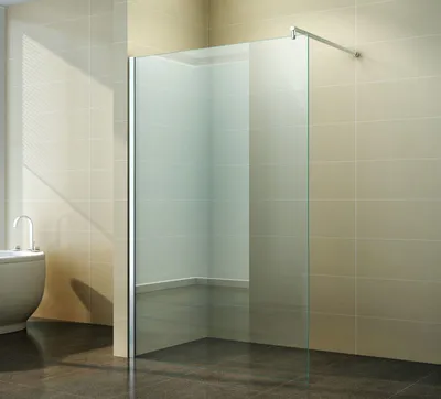 Produktbild von Walk-in Duschabtrennung Duschwand Seitenwand 120 cm Klarglas 10 mm NANO Glas Mars