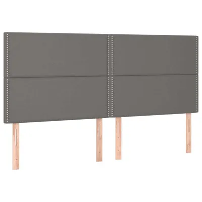 Immagine prodotto di vidaXL Testiere 4 pz. Grigio 100x5x78/88 cm in Pelle finta