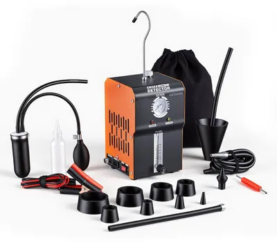 Produktbild von Kfz-Rauchprüfgerät - EVAP-Lecksuchgerät mit Rauchgenerator - Luft- und Rauchmodus - Manometer - Durchflussmesser - 8-teiliges Dichtungsset