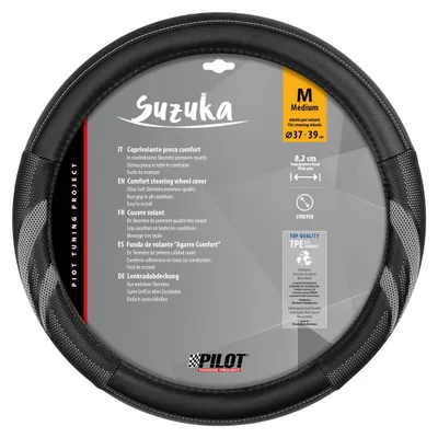 Produktbild von PILOT 32933 Suzuka Lenkradbezug Ø37-39cm Grau Lenkradhülle