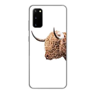 Produktbild von MuchoWow® Handyhülle Schutzhülle Hülle für Samsung Galaxy S20 Schottischer Highlander - Panther - Weiß Silikon Softcase Handy Hülle - Bild