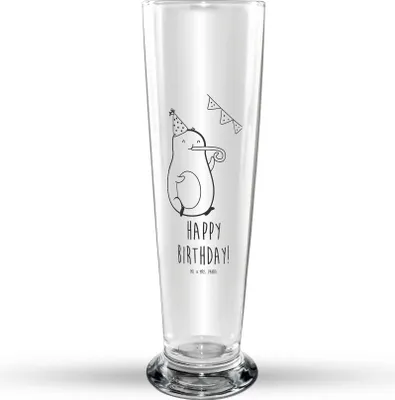 Produktbild von Mr. & Mrs. Panda Trinkglas Avocado Geburtstag - Transparent - Geschenk, Glasbierglas, Alles Gute, Bier Glas, Party, Happy Birthday, Veggie, Bierglas, Frucht, Glasbecher