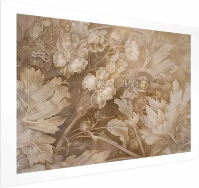 Produktbild von Posterpapier Poster - Ornamental Floral Carvings 42x29.7 cm Blumen b-H-10015-ao-a