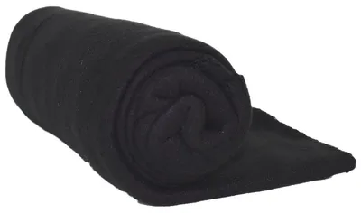 Produktbild von Fleecedecke schwarz 130 x 170 cm Decke aus Polarfleece mit Saum