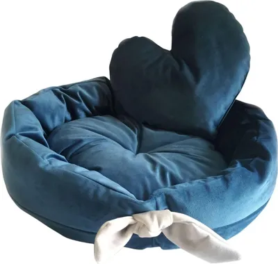 Produktbild von Love Gifts® weiches Kundekissen, Hundebett mittelgroße Hunde & kleine Hunde, Orthopädisches Hundebett, weiches Bett - Kissen, Blau
