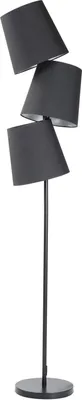 Zdjęcie produktu dla BELIANI Lampa stojąca czarna metalowa 164 cm trzy abażury dekoracyjna nowoczesna