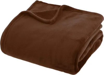 Produktbild von Fleecedecke/Fleeceplaid - schokobraun - 180 x 230 cm - Sofadecke