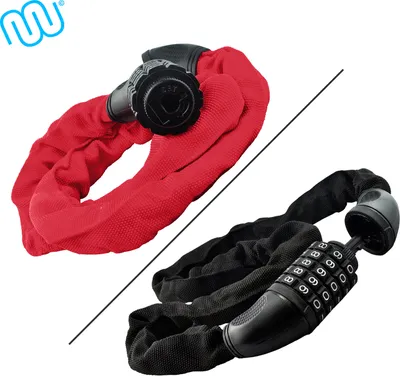 Obrázok produktu pre windmeile | zámok na bicykel, čierny, z ocele, kombinovaný zámok, 5-miestny pin, zámok na reťaz, e-bike, pedelec