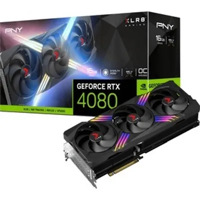 Produktbild von PNY GeForce RTX 4080 16GB, GeForce RTX 4080, 16 GB, GDDR6X, 256 Bit, 7680 x 4320 Pixel, PCI Express x16 4.0