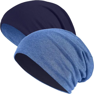 Productafbeelding van Slouch beanie - Lange muts 2-in-1 omkeerbaar - Van jersey