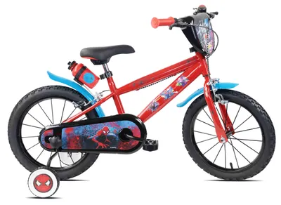 Produktbild von Marvel Spider-Man 16 Zoll Kinderfahrrad mit Stützrädern