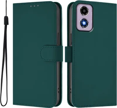 Produktbild von Mobigear Urban Wallet  Motorola Moto G04 Hülle Klapphülle Geldbörse - Dunkelgrün