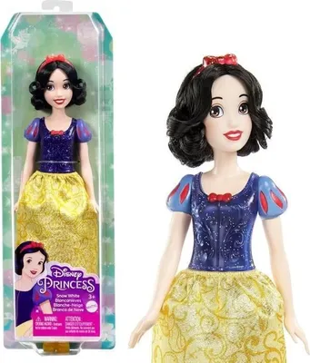 Immagine prodotto di Bambola Disney Princess Biancaneve 29 cm, Mattel HLW08, abito scintillante, 4 accessori, multicolore, 3-8 anni