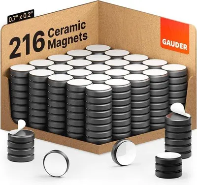 Produktbild von Famanu selbstklebende Magnete für Whiteboards und Kühlschränke - 200+16 Stück