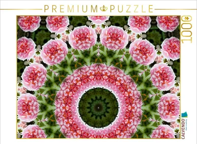Produktbild von Calvendo Blumen Mandala - Kaleidoskop 1000 Teile Puzzle quer 640x480mm, Cross Martina; 7321706