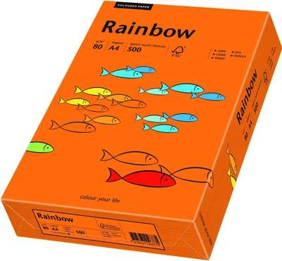 Produktbild von Papyrus Rainbow A4 500er, A4 (210×297 mm), Matt, Orange