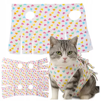 Produktbild von Fazoo Pooperatives Kittelchen Weiß mit Herzen Hund Katze L