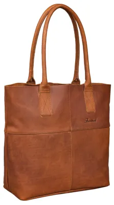 Produktbild von Benthill Damen Shopper Leder - Bag Beutel aus echtem Rindsleder - Große Vintage Umhängetasche - Schulterbeutel / Schultertasche - Weiche Handtasche