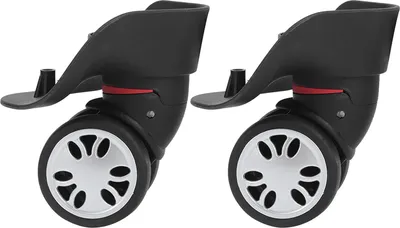 Zdjęcie produktu dla Para kółek do walizek, bagaż uniwersalny, bagaż podręczny, akcesoria zamienne, akcesoria outdoorowe, duże, czarne