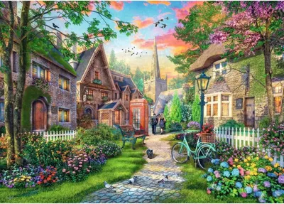 Produktbild von RAVENSBURGER Puzzle Procházka venkovskou ulič kou 1000 dílků