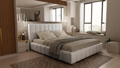 Obrázek produktu pro ADIDAR Sportovní čalouněná postel 200x200cm s dřevěným rámem šedá - Magic Velvet 2218
