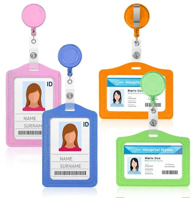 Productafbeelding van Set van 4 uitrekbare uitweishouders met sleutelhanger in verschillende kleuren