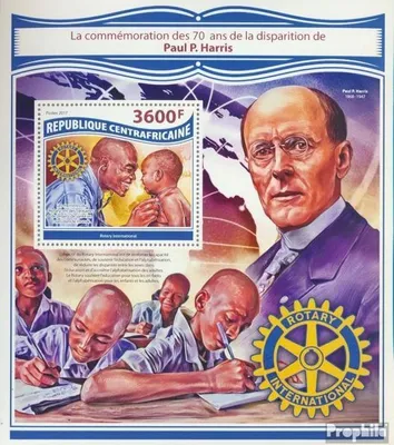 Produktbild von Briefmarken Zentralafrikanische Republik 2017 Mi Block 1689 (kompl. Ausgabe) postfrisch Paul P. Harris