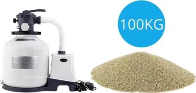 Produktbild von Intex - Sandfilterpumpe 3500 L/u & Filtersand 100 kg