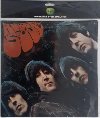 Immagine prodotto di The Beatles - "Rubber Soul" placca, custodia del disco, acciaio RO12827 (formato unico) (a colori)