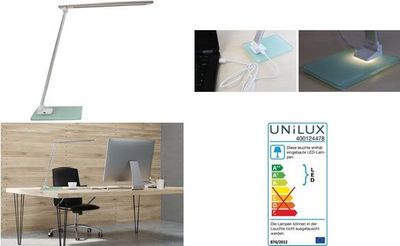UNiLUX LED-Tischleuchte POPY, dimmbar, Glassockel