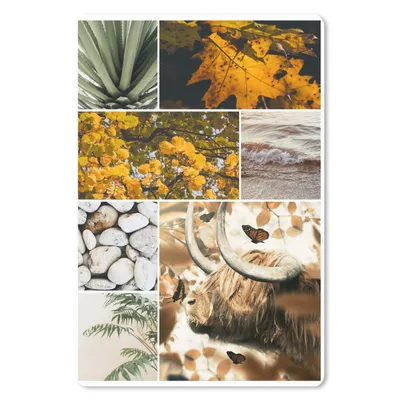 Produktbild von MuchoWow® Mauspad Mousepad Schottische Highlander - Collage - Meer - Pflanzen 18x27 cm - Mousepads - Maus Mat - Pad - Mausunterlage