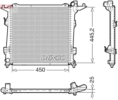 Obrázok produktu pre DENSO Chladič, chladenie motora DRM43006