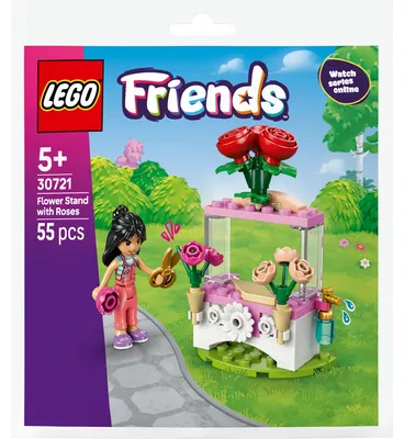 Image de LEGO Friends Flower Stand with Roses, jeu de construction, 5 ans et plus, plastique, 55 pièces, 40 g