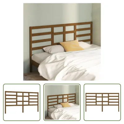 Produktbild von The Living Store Bett-Kopfteil Honigbraun 206x4x104 cm Massivholz Kiefer