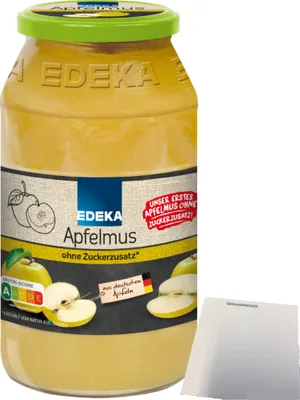 Produktbild von Edeka Apfelmus ohne Zuckerzusatz (710g Glas) + usy Block