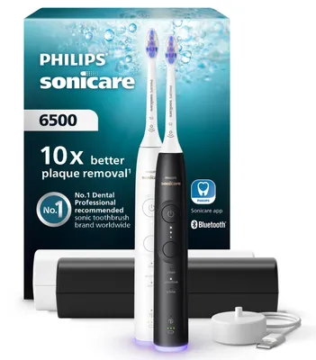 Image de Brosse à dents électrique sonique rechargeable Philips Série 6500 HX7419/01