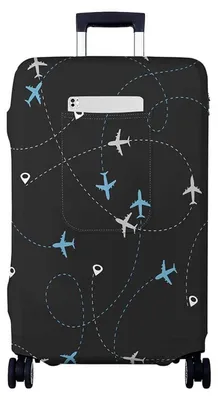 Produktbild von Elastischer Kofferbezug mit Tasche für Reisegepäck, waschbar