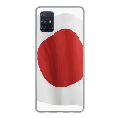 Produktbild von MuchoWow® Handyhülle Schutzhülle Hülle für Samsung Galaxy A71 Die Flagge von Japan auf weißem Hintergrund Silikon Softcase Handy Hülle - Kartenbesitzer