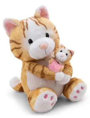 Productafbeelding van Kat knuffel - Pluche - 20 cm - Bruin