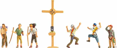 Produktbild von NOCH Bergwanderer mit Gipfelkreuz, HO (1:87), Mehrfarbig