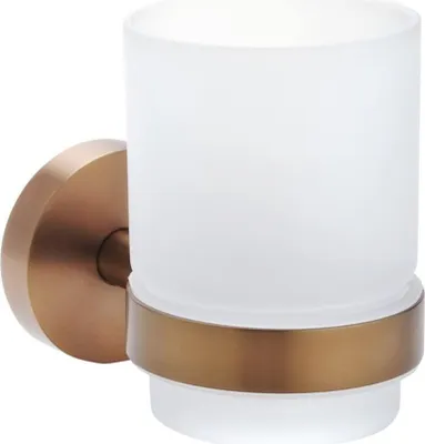Obrázek produktu pro X-ROUND COPPER sklenice/nádoba na zubní kartáčky, matné sklo, matná měď