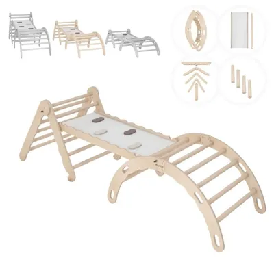 Immagine prodotto di Struttura da arrampicata Montessori con scivolo per bambini