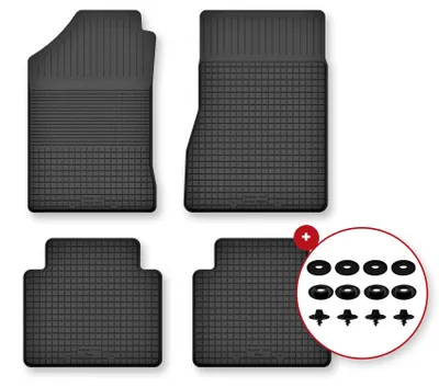 Obrázek produktu pro Gumové vaničkové autokoberce pro: Dodge RAM DS DJ 1500 2012-2020 pickup černé 4 ks s úchyty