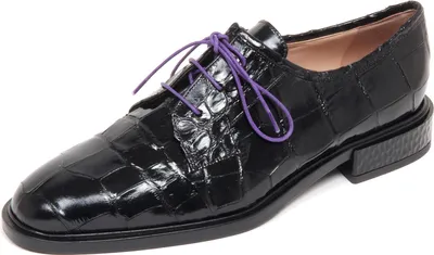 Produktbild von F6930 scarpa donna schwarz ALBERTO GOZZI Glänzendes Leder Effekt Schuh Frau