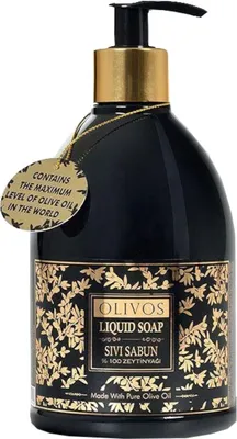 Produktbild von Olivos Olive Oil Liquid Soap 6 Stück á 500ml, flüssige Handseife aus 100% Olivenölseife
