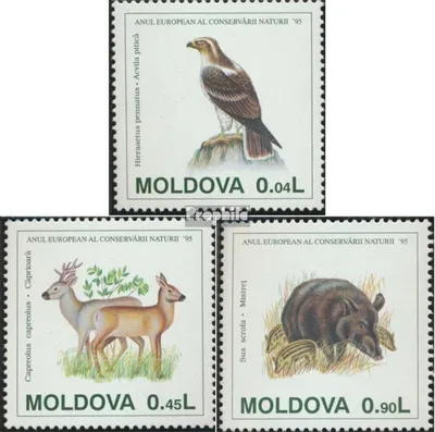 Produktbild von Briefmarken Moldawien 1995 Mi 158-160 (kompl.Ausg.) postfrisch Europäisches Naturschutzjahr