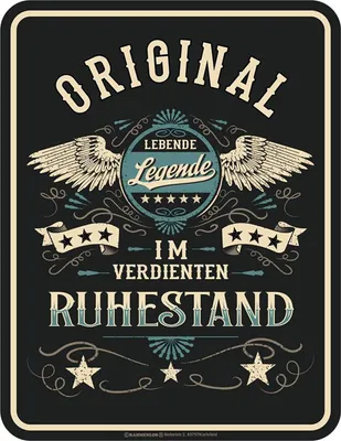 Produktbild von Rente - Fun-Schilder - Legende im Ruhestand