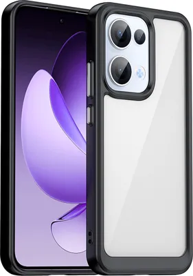 Produktbild von Schutzhülle für OPPO Reno13 Klar Rückseite Stoßfeste TPU Silikon Bumper Hülle Schwarz