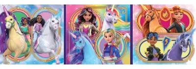 Produktbild von CLEMENTONI Puzzle 3x48 SuperKolor Einhorn-Akademie 25325